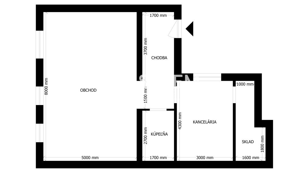Dom na podnikanie po nedávnej kompletnej rekonštrukcii.