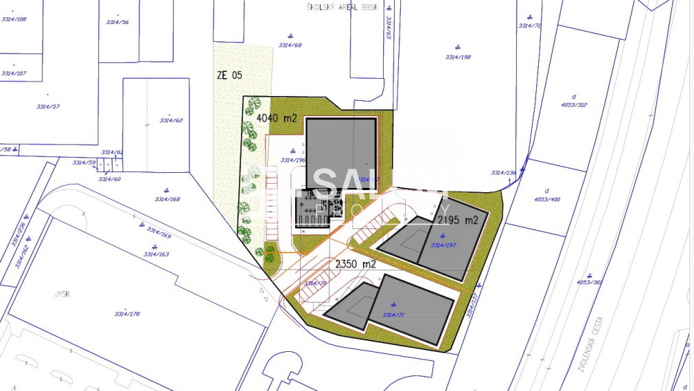 Pozemky pre občiansku vybavenosť, Radvaň Park, Ban. Bystrica